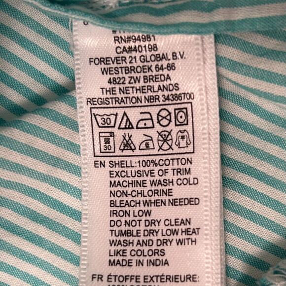 Forever 21 Vintage Y2K Lace Cotton Puff Sleeve Top Size S Peasant Cottage Fairy - Picture 7 of 7